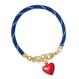 Roxanne Assoulin The Happy Cord Charm Bracelet Navy/Red